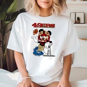 NFL San Francisco 49ers Mickey Mouse Disney Super Bowl Football T-shirt
